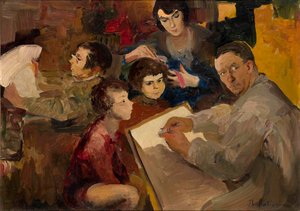 Selbstporträt mit Familie