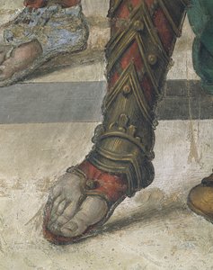 Heiliger Philipp vertreibt den Drachen aus dem Tempel von Hieropolis von Filippino Lippi (Detail) von Filippino Lippi