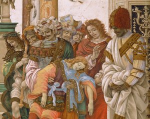 Der heilige Philipp befiehlt einem Monster, den Tempel des Mars in Hierapolis zu verlassen von Filippino Lippi