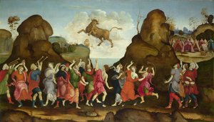 Die Verehrung des ägyptischen Stiergottes Apis, ca. 1500