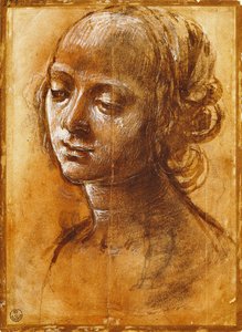 Weibliche Figur, von Filippino Lippi, Zeichnung von Filippino Lippi