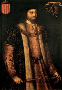 Porträt des katholischen Königs Ferdinand II. von Aragon (1479-1516) von Filippo Ariosto