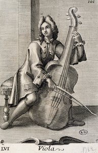 Mann spielt Viola
