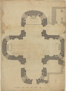 Grundriss [verso] von Filippo Juvarra