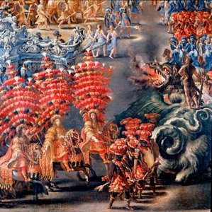 Fest im Palazzo Barberini zu Ehren von Christine von Schweden, am 28.02.1656 (Detail)