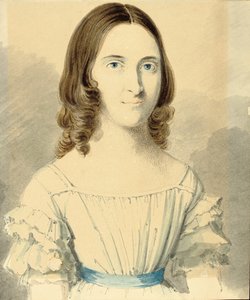 Ein Porträt von Christina Georgina Rossetti von Filippo Pistrucci