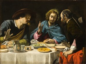 Das Abendmahl in Emmaus, ca. 1625 von Filippo Tarchiani