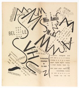 Parole consonanti vocali numeri in Libertà. I paroliberi Futuristi, 1915.
