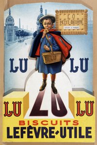 Biscuits Lefèvre-Utile (LU) basierend auf der Originalzeichnung von Firmin Bouisset - Sammlung Konservatorium des Plakats in der Bretagne.
