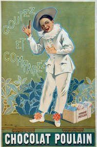 Werbeplakat von Firmin Etienne Bruisset für Chocolat Poulain