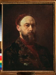 Selbstporträt - Firs Sergeevich Zhuraviev (1836-1901), Öl auf Leinwand, russische Kunst des 19. Jahrhunderts - Staatliche Tretjakow-Galerie, Moskau
