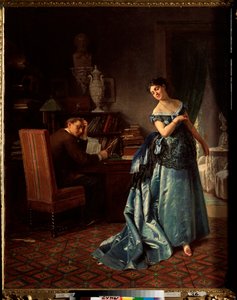 Eine modische Dame, Vorbereitung für einen Ball von Firs Sergeevich Zhuravlev