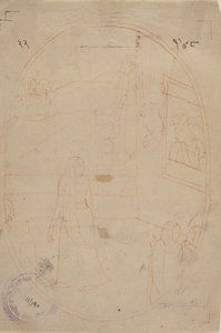 Zeichnung für eine Illustration aus einer Sat Sai von Bihari Lal Serie: Die Botschaft der Augen..., ca. 178 von First generation after Nainsukh