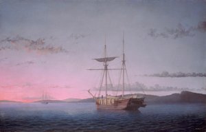 Lumber Schoner am Abend in der Penobscot Bay von Fitz Henry Lane