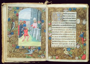 Christus angeklagt, Miniatur aus dem Stafford-Gebetbuch von Flemish School