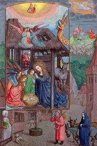 Codex Ser Nov 2844 Geburt Christi, aus dem Rothschild-Gebetbuch (Pergament) von Flemish School