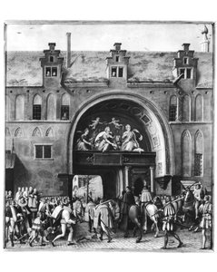 Einzug von Hercule Francois von Frankreich, Herzog von Alençon (1554-84) in Antwerpen, 19. Februar 1582 von Flemish School