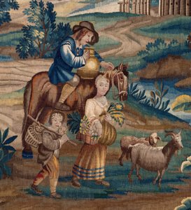 Flämischer Wandteppich. Ende 17. Jahrhundert. Eigentum der Kirche Sint-Walburgakerk Oudenaarde von Flemish School