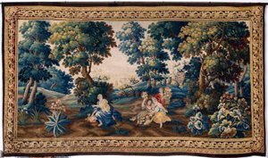 Flämischer Wandteppich. Ende des 17. Jahrhunderts. Eigentum der Kirche Sint-Walburgakerk Oudenaarde