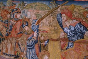 Serie Moralitäten: Die Tugend der Ehren (De deugd van de Honores, La Virtud de los honores). Ca. 1520. (Detail) von Flemish School