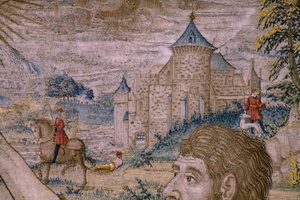 Serie Die Geschichte von Johannes dem Täufer: Die Taufe Christi (Het doopsel van Christus). Atelier Brüssel. 1515-1520. von Flemish School