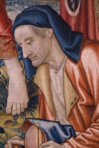 Serie Die Geschichte von Johannes dem Täufer: Die Taufe Christi (Het doopsel van Christus). Atelier Brüssel. 1515-1520. von Flemish School