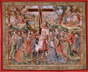 Die Passion Christi. Die Kreuzabnahme. Zweite Wandteppichserie der Passion Christi des Patrimonio Nacional. von Flemish School