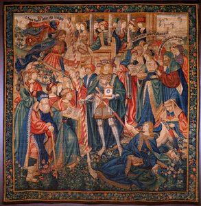 Flämischer Wandteppich. Triumph der Zeit. Wolle und Seide. Ca. 1504 von Flemish School