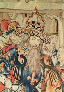 Kopf von Karl dem Großen, Werkstatt von Tournai (Detail)