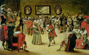 Affen und Katzen auf einem Maskenball, 1632 von Flemish School