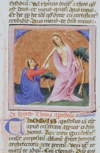 Ms Gen 1111 Seite aus der Legenda Aurea, Brügge, ca. 1400-10