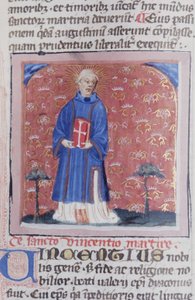 Ms Gen 1111 Seite aus der Legenda Aurea, Brügge, ca. 1400-10 von Flemish School
