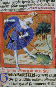 Ms Gen 1111 Seite aus der Legenda Aurea, Brügge, ca. 1400-10 von Flemish School