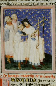 Ms Gen 1111 Seite aus der Legenda Aurea, Brügge, ca. 1400-10 von Flemish School