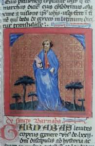 Ms Gen 1111 Seite aus der Legenda Aurea, Brügge, ca. 1400-10 von Flemish School