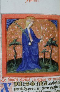 Ms Gen 1111 Seite aus der Legenda Aurea, Brügge, ca. 1400-10 von Flemish School