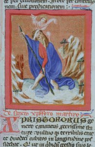 Seite aus der Legenda Aurea, Brügge, ca. 1400-10 von Flemish School