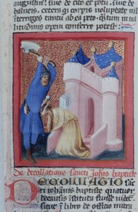 Seite aus der Legenda Aurea, Brügge, ca. 1400-10 von Flemish School