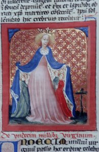 Seite aus der Legenda Aurea, Brügge, ca. 1400-10 von Flemish School