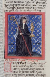 Seite aus der Legenda Aurea, Brügge, ca. 1400-10 von Flemish School