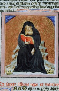 Seite aus der Legenda Aurea, Brügge, ca. 1400-10 von Flemish School