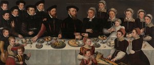 Pierre de Moucheron, seine Frau Isabeau de Gerbier und ihre achtzehn Kinder, 1563