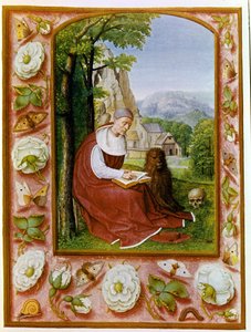 Porträt des Heiligen Hieronymus. Brevier Grimani, datiert von 1490 - 1510, Biblioteca Marciana, Venedig. von Flemish School