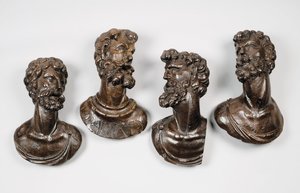 Satz von vier Büsten von Männern, möglicherweise Propheten, wahrscheinlich Antwerpen, Mitte des 16. Jahrhunderts von Flemish School