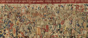 Wandteppich, der die Eroberungen von König Alfons V. von Portugal zeigt (Conquistas de Alfonso V de Portugal), Tournai. (Detail) von Flemish School