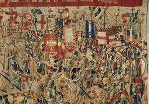 Wandteppich, der die Eroberungen von König Alfons V. von Portugal zeigt