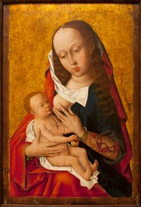 Die Jungfrau und das Kind - Gemälde eines flämischen Meisters, ca. 1475-1500 - Museum für Alte Kunst von Lissabon (Portugal) von Flemish School