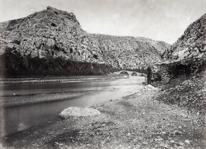 Nahr el-Kalb (der Fluss des Hundes) in den Bergen des Libanon, nahe Beirut, in Palästina