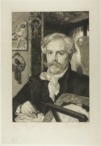 Porträt von Edmond de Goncourt von Félix Henri Bracquemond
