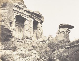 Djébel Selséleh Silsilis, Architektonische Stelen in den Felsen gehauen von Félix Teynard